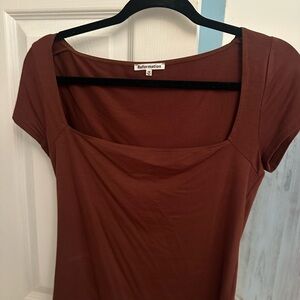 Reformation Chocolate Brown Top